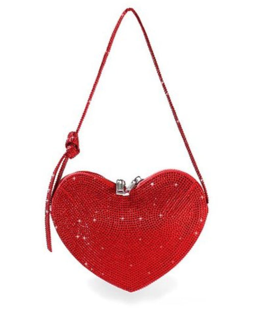 Give Laugh Love® Christmas Sparkle Heart Bag