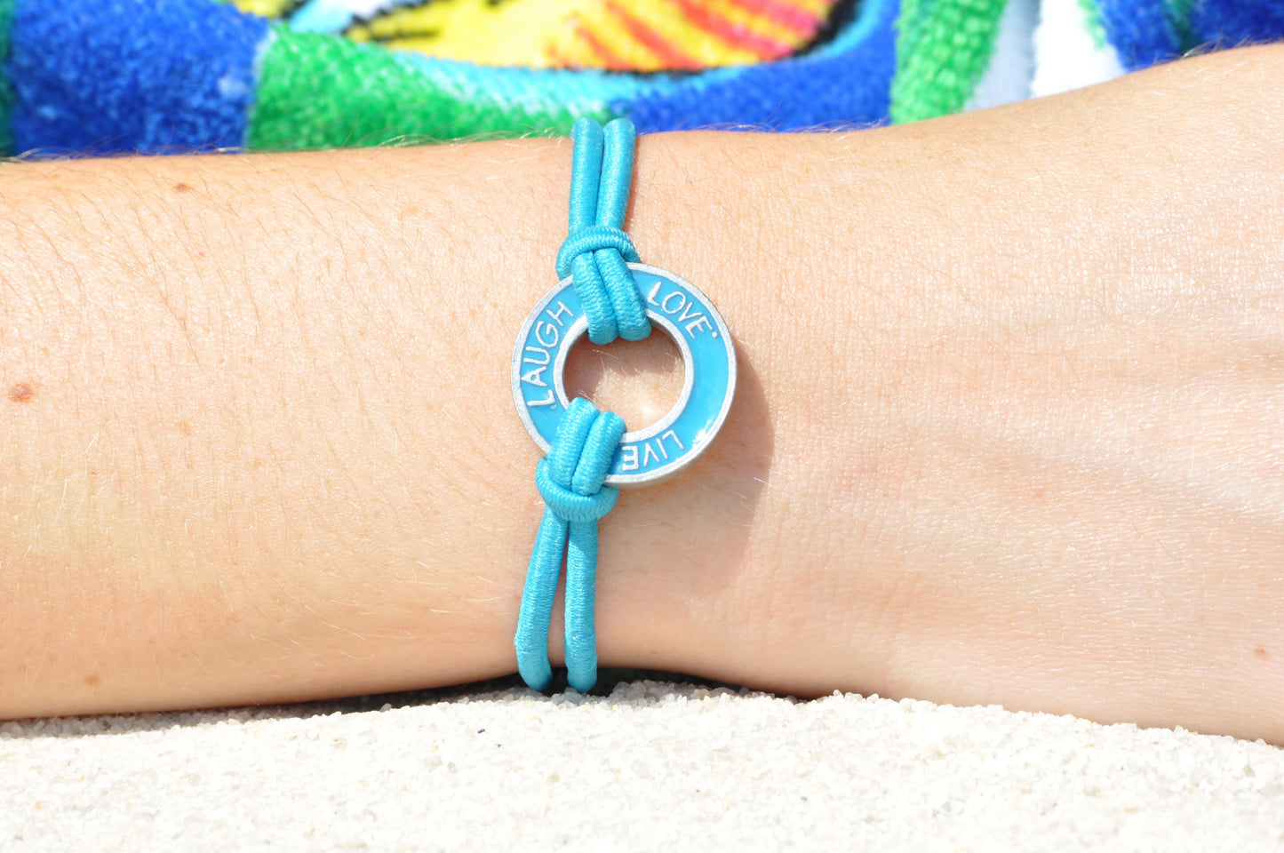 Live Laugh Love® Loop Bungee Bracelet - Blue