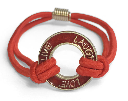Live Laugh Love® Loop Bungee Bracelet - Red