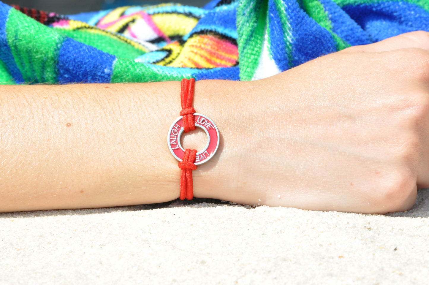 Live Laugh Love® Loop Bungee Bracelet - Red