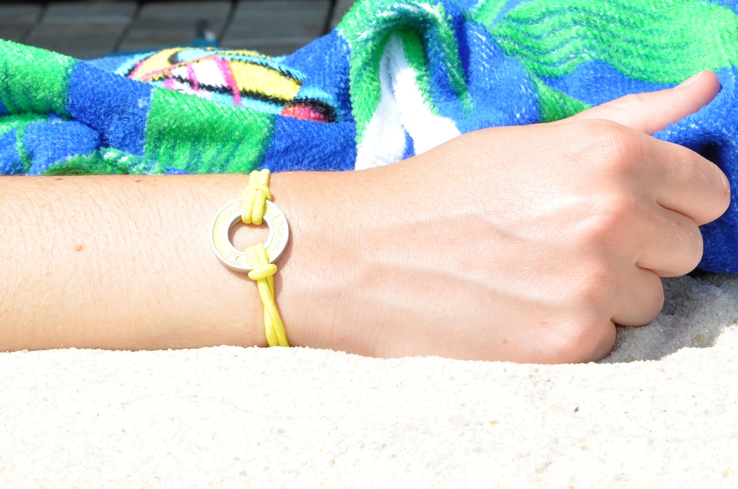 Live Laugh Love® Loop Bungee Bracelet - Yellow