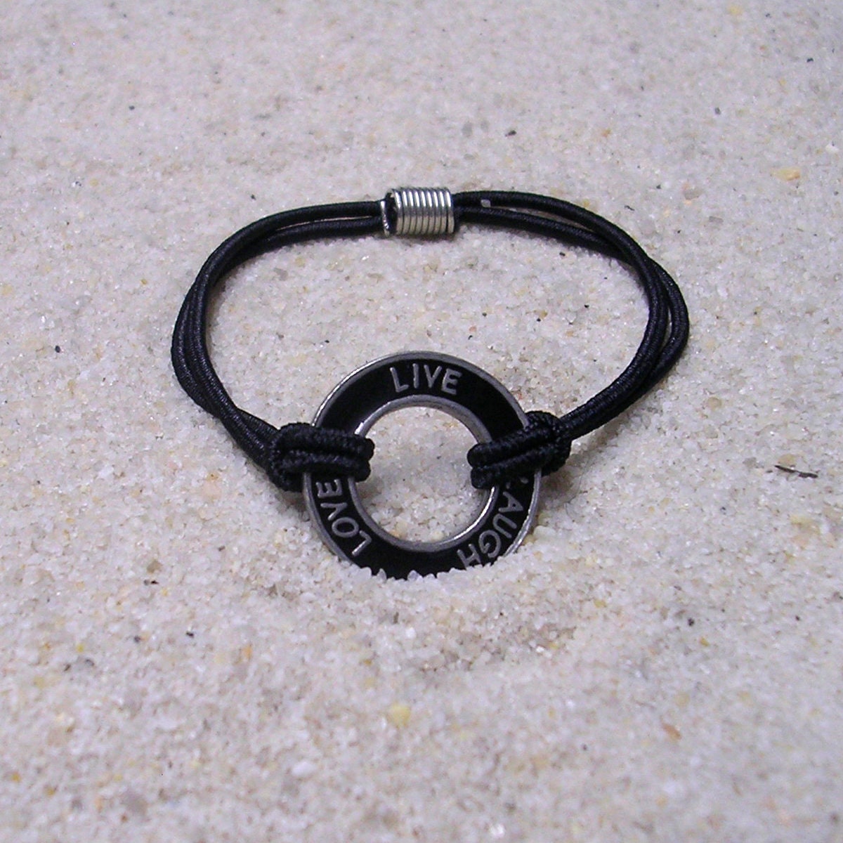 Live Laugh Love® Loop Bungee Bracelet - Black