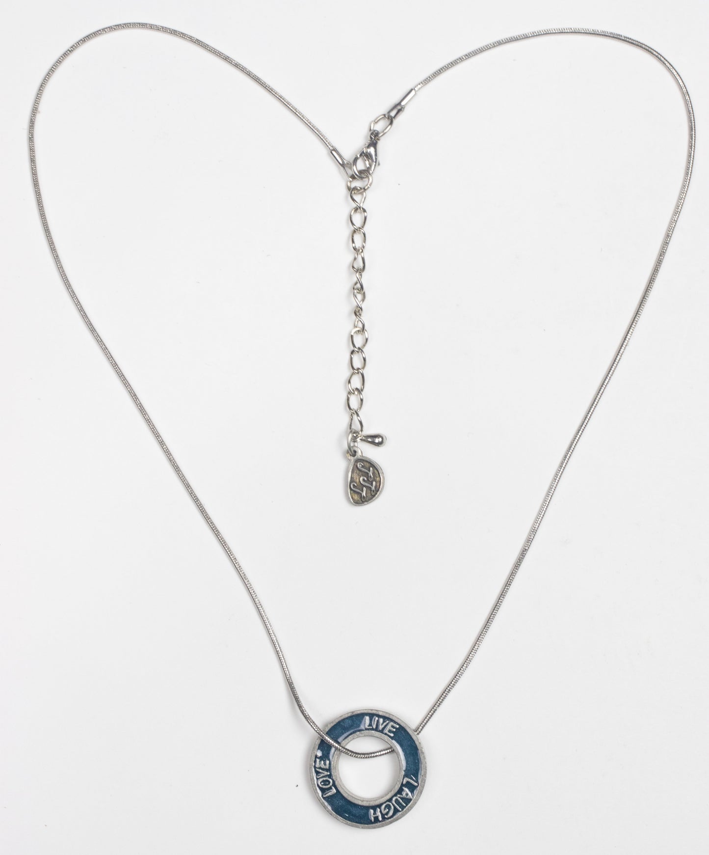 Live Laugh Love® Loop Pendant Necklace - Blue