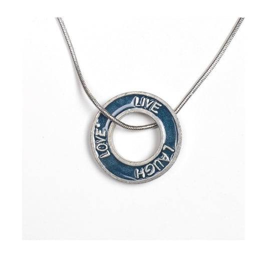 Live Laugh Love® Loop Pendant Necklace - Blue