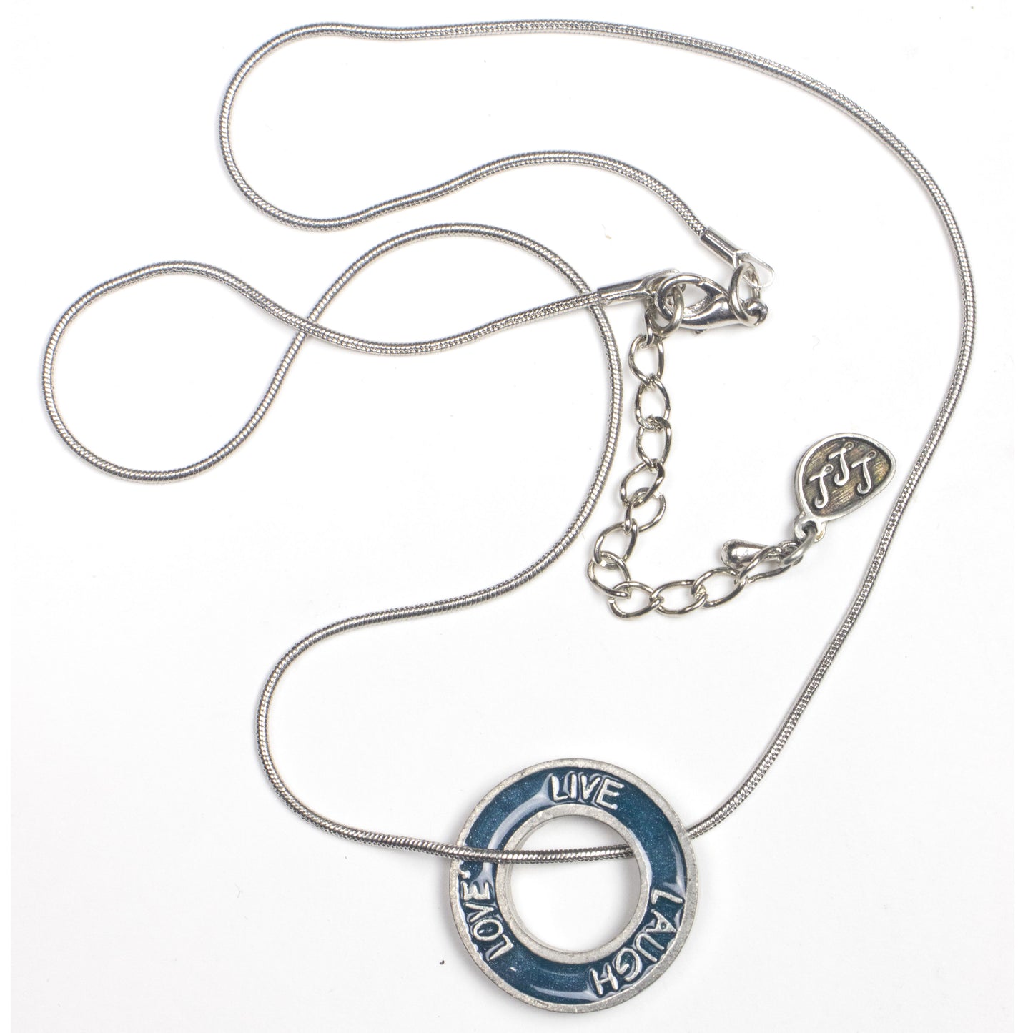 Live Laugh Love® Loop Pendant Necklace - Blue