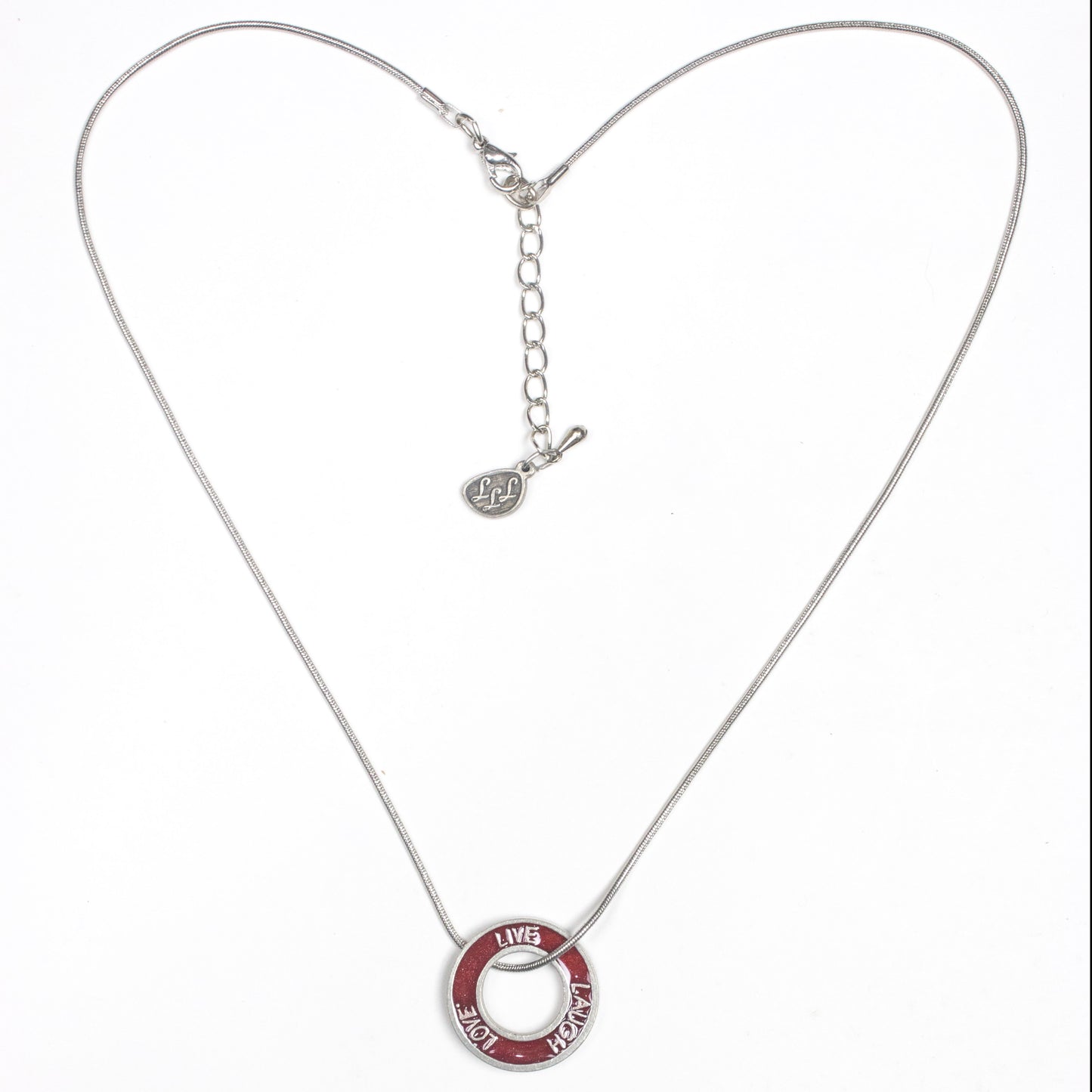 Live Laugh Love® Loop Pendant Necklace - Red