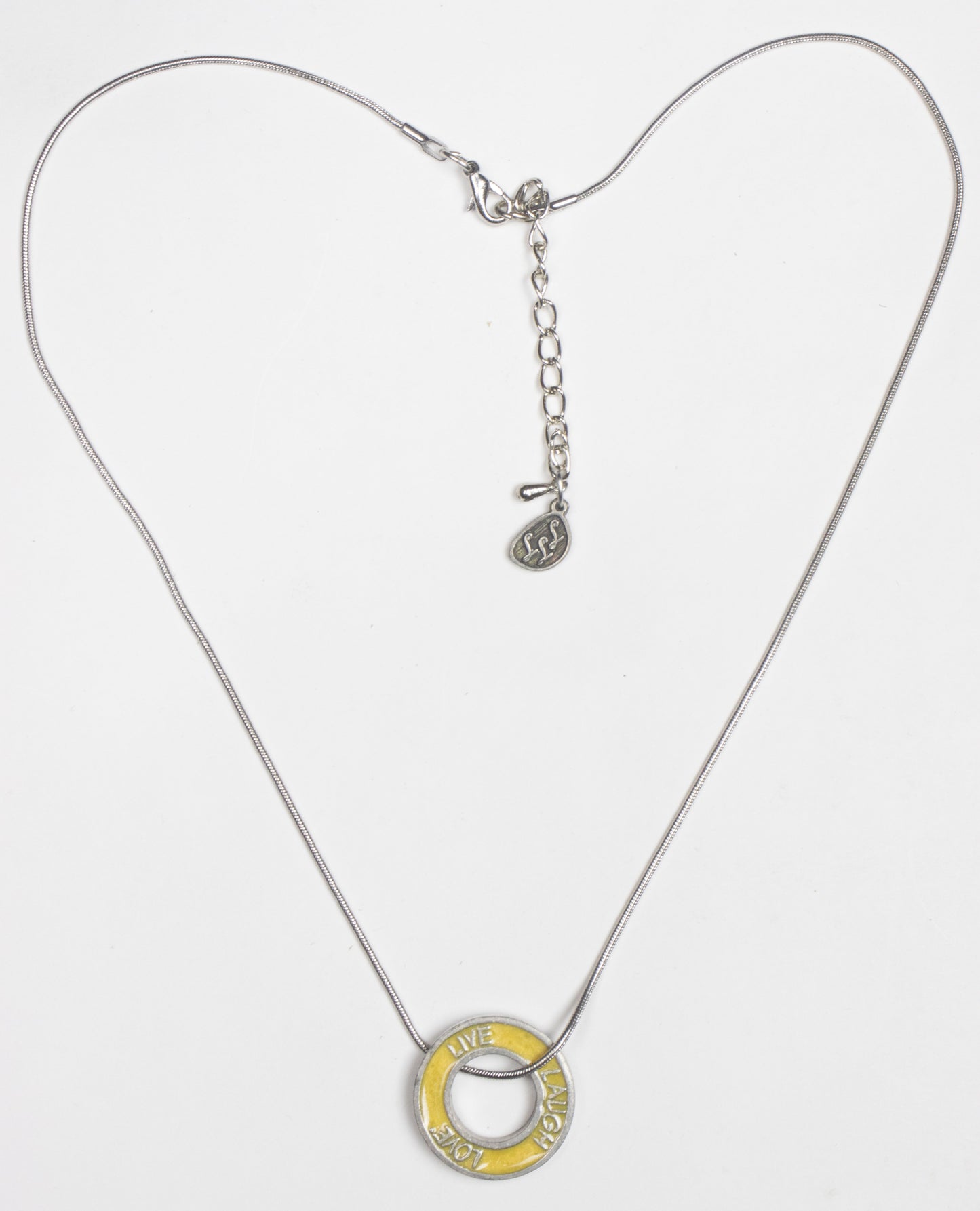 Live Laugh Love® Loop Pendant Necklace - Yellow