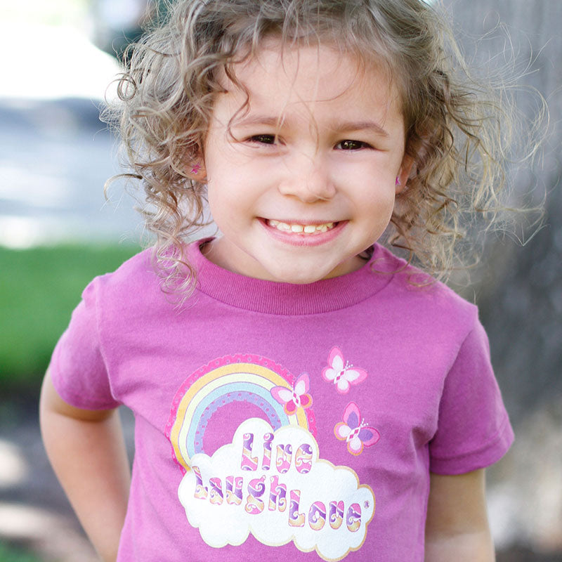 Live Laugh Love Rainbows and Butterflies Tee