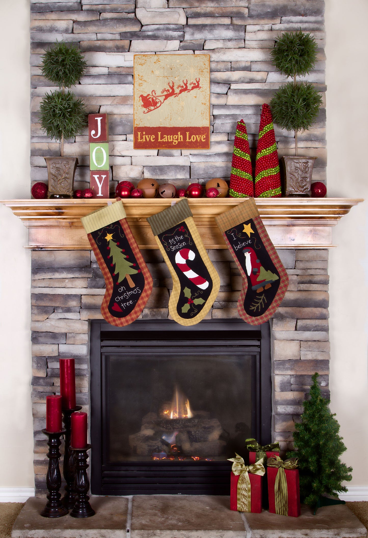 Magical Merriment, Santa’s Sleigh Vintage Wood Sign Plaque by Live Laugh Love®