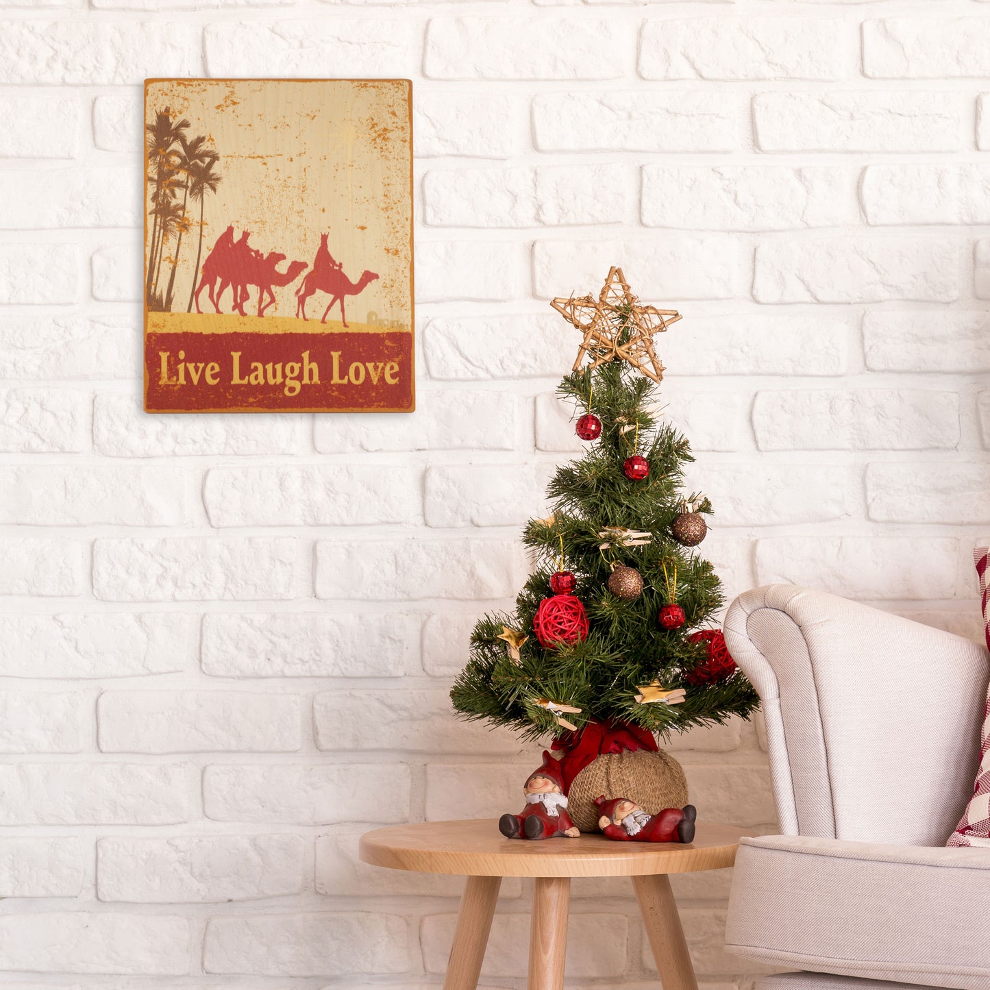 Three Kings of Christmas Vintage Wood Wall Sign Plaque by Live Laugh Love®