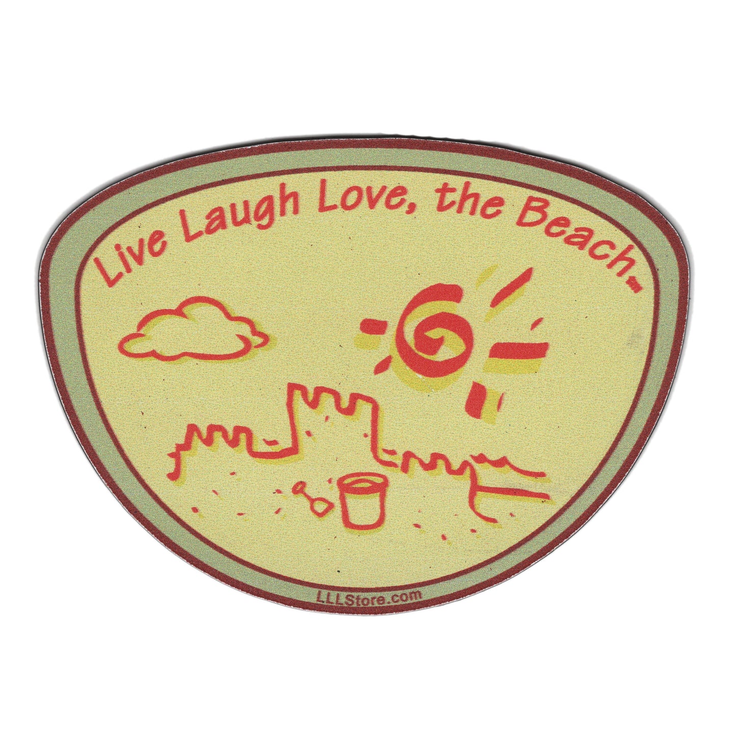 Beach Scene Plastic Appliqué by Live Well, Laugh Often, Love Much®