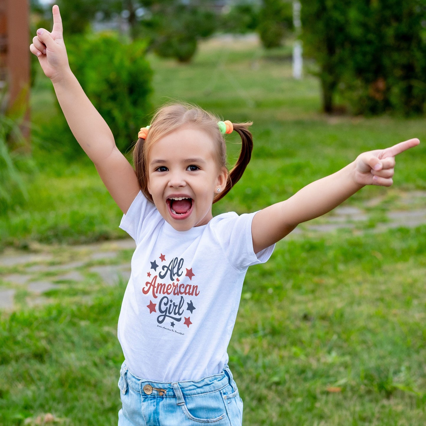 All American Girl Message Tee 1.0 from America The Beautiful® - Toddler