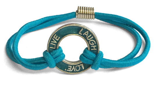 Live Laugh Love® Loop Bungee Bracelet - Blue