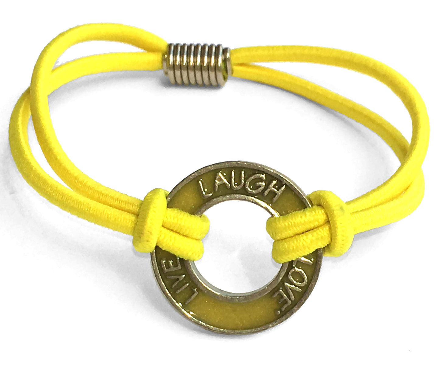 Live Laugh Love® Loop Bungee Bracelet - Yellow