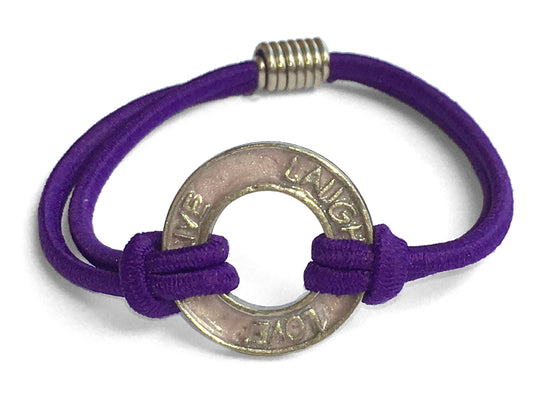 Live Laugh Love® Loop Bungee Bracelet - Purple