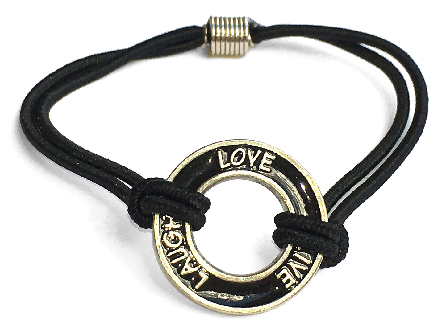 Live Laugh Love® Loop Bungee Bracelet - Black