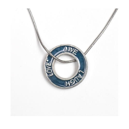 Live Laugh Love® Loop Pendant Necklace - Blue
