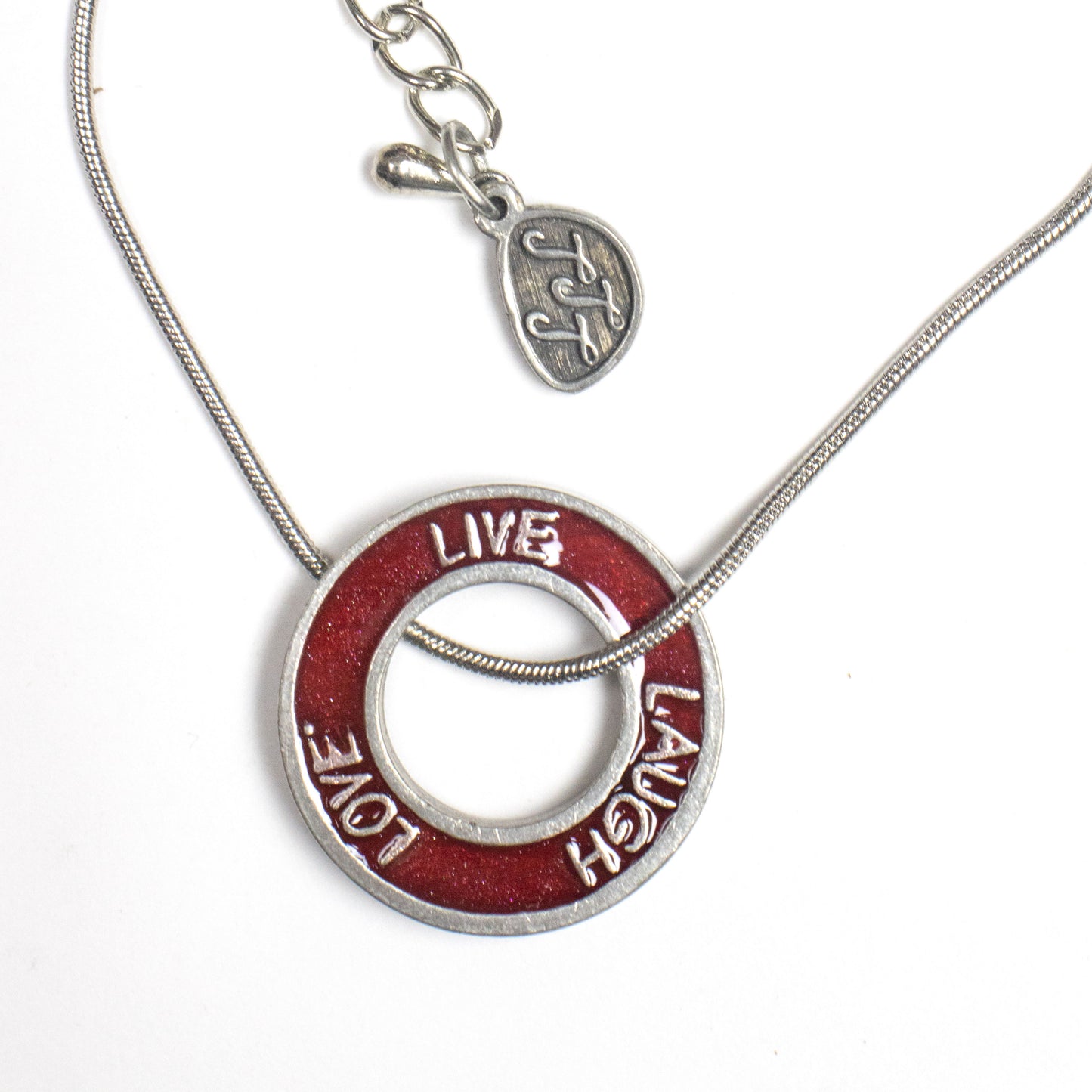 Live Laugh Love® Loop Pendant Necklace - Red