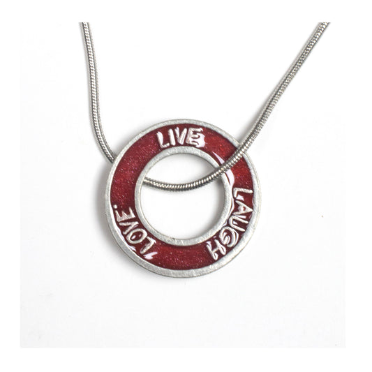 Live Laugh Love® Loop Pendant Necklace - Red