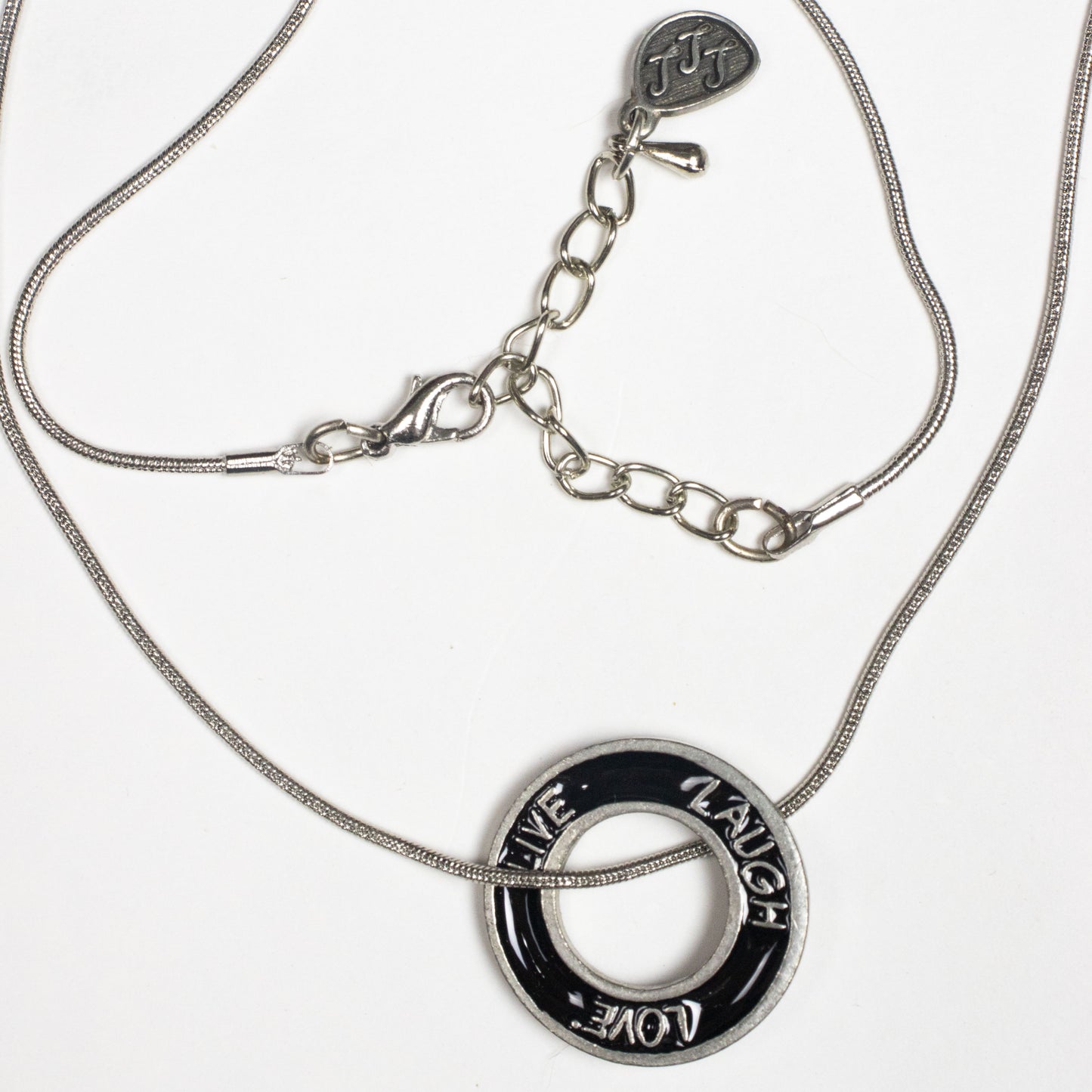 Live Laugh Love® Loop Pendant Necklace - Black
