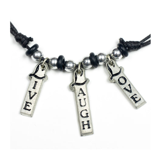 Live Laugh Love® Three Pillars Roped Necklace