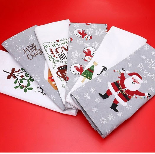 Set of 6 Christmas Kitchen Towels from Give Laugh Love®
