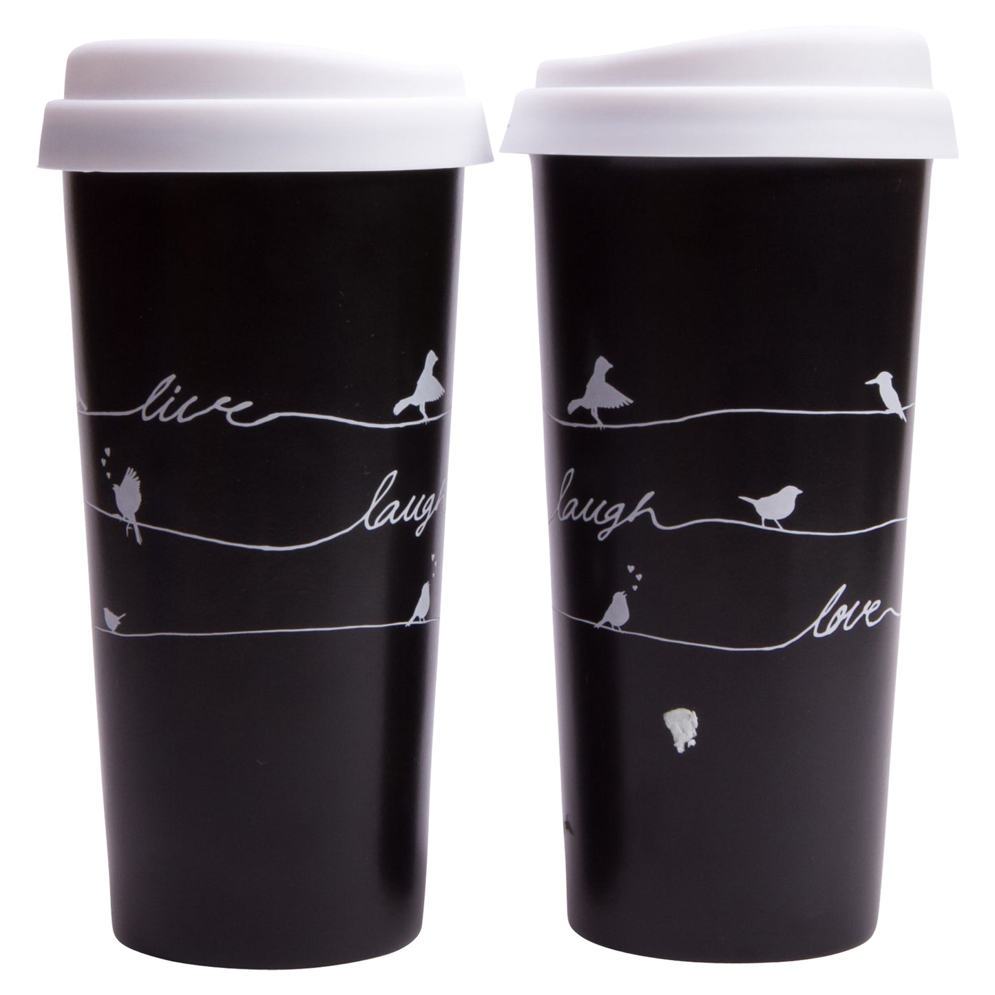Caffeine for Wired Birders Live Laugh Love®Insulated Ceramic Coffee Mug