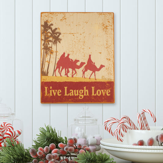 Three Kings of Christmas Vintage Wood Wall Sign Plaque by Live Laugh Love®