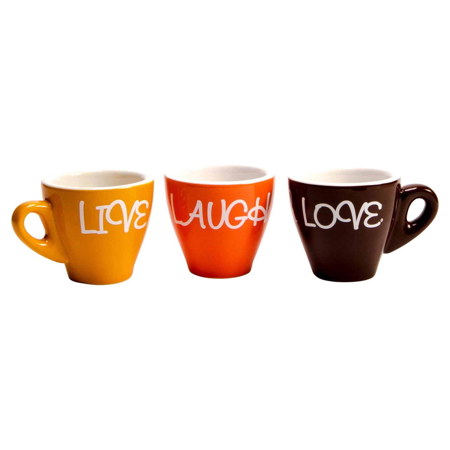 Shots of Love Espresso Trio of coffee demi-tas by Handmade Laugh Love®