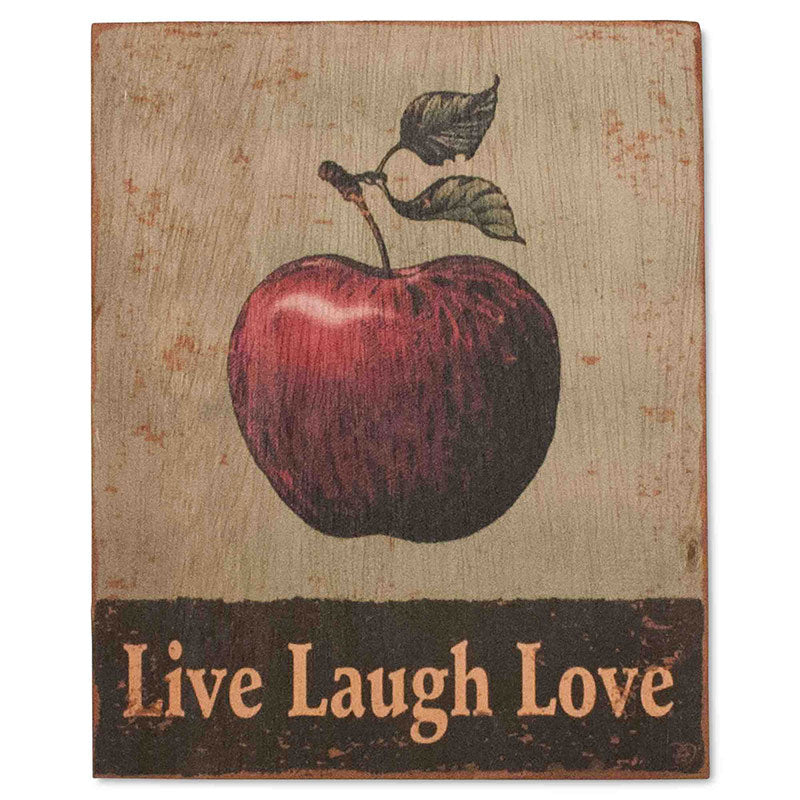 Red Delicious Apple Wood Wall Plaque for Kitchen by Live Laugh Love®
