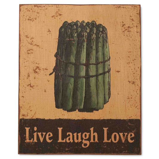 Farmstand Asparagus Wood Wall Plaque for Kitchen by Live Laugh Love®
