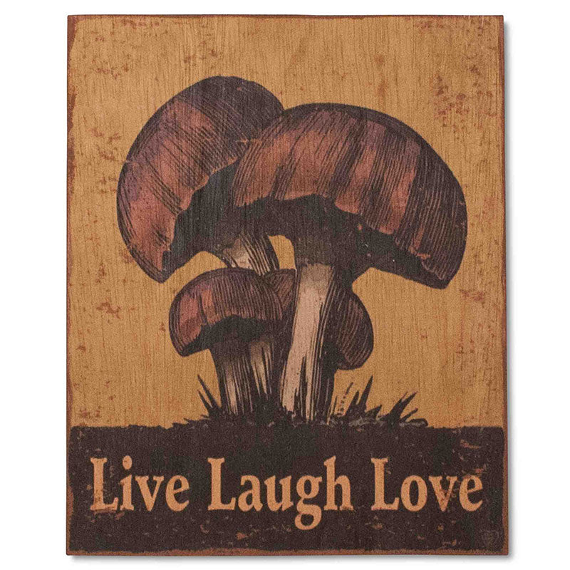 Mushroom Wood Wall Plaque for Kitchen by Live Laugh Love®