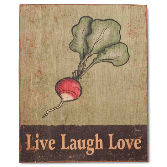 Radish Smadish Wood Wall Plaque for Kitchen by Live Laugh Love®