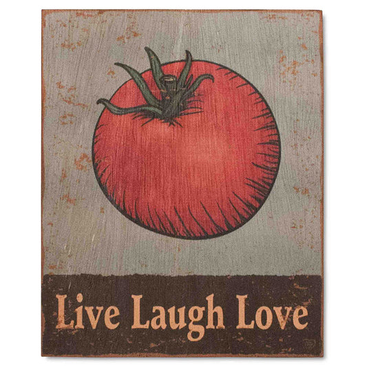 Tomato: Pre-Ketchup Stage Wood Wall Plaque for Kitchen by Live Laugh Love®