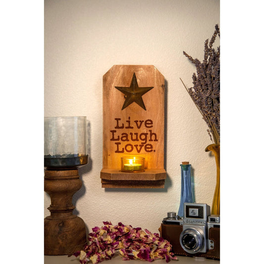 Live Laugh Love® Glimmering Star Wall Sconce
