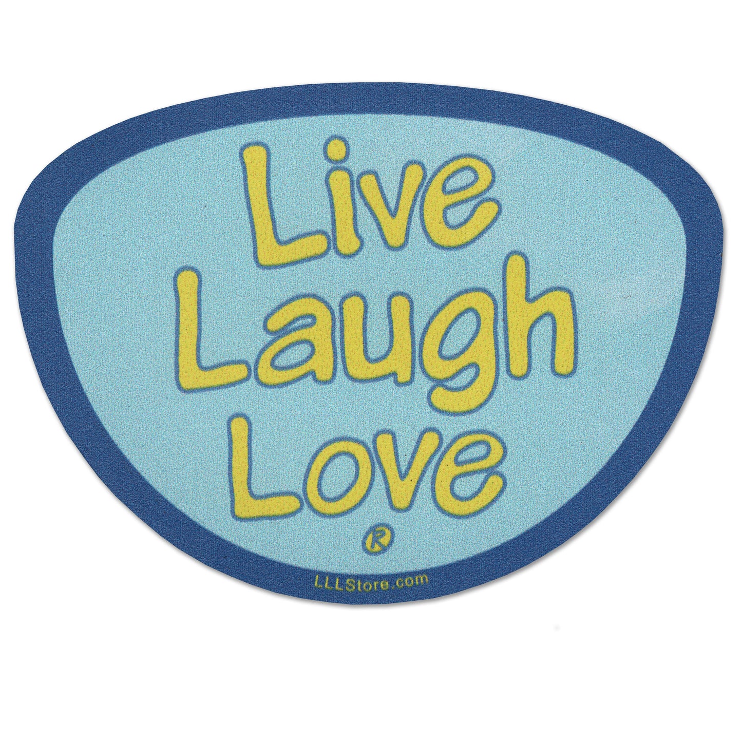 Live Laugh Love® Decorative Message Magnet - Yellow on Turquoise