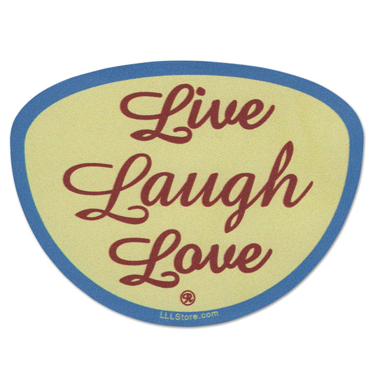 Live Laugh Love® Decorative Message Magnet - Script Brown on Yellow
