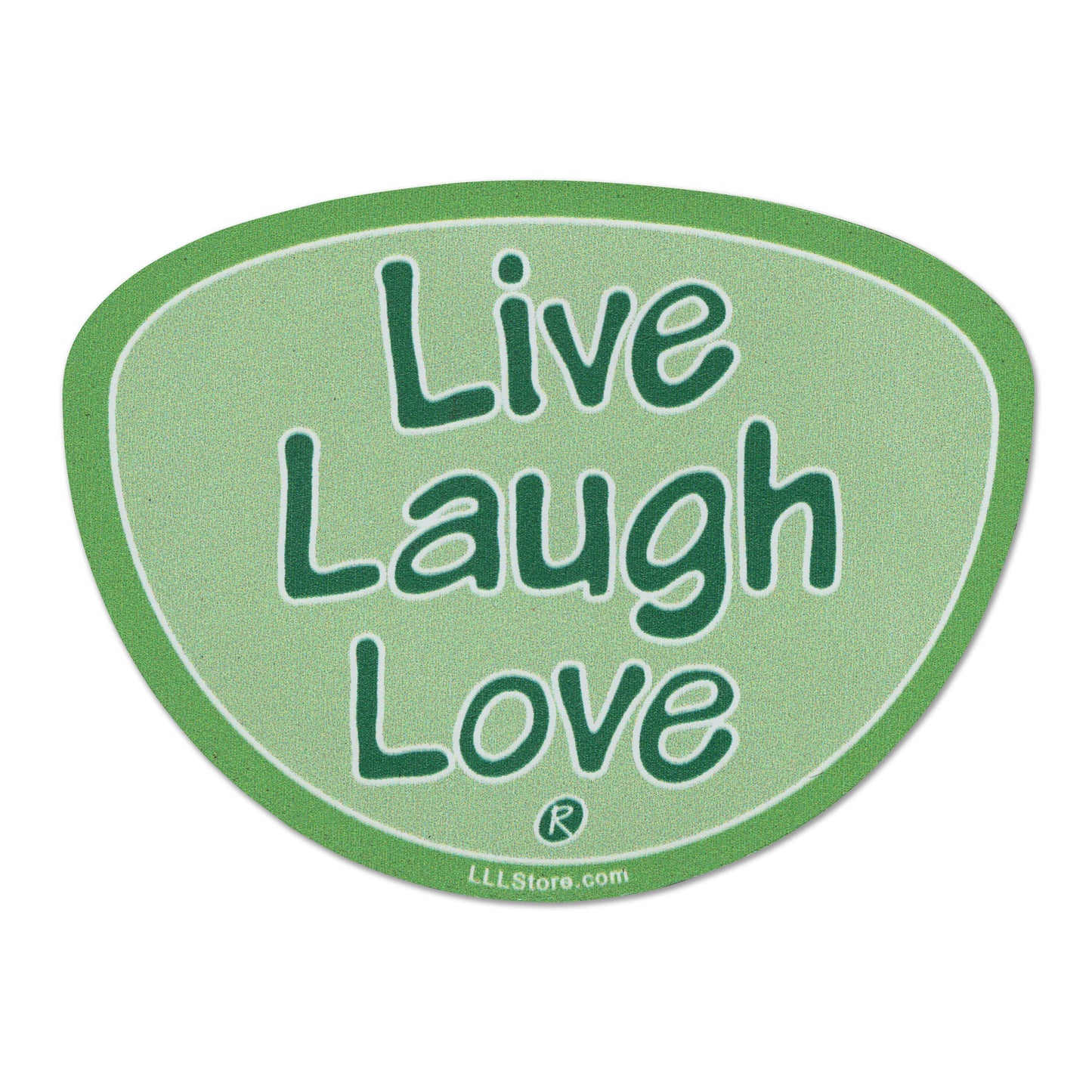 Live Laugh Love® Decorative Message Magnet - Green on Green