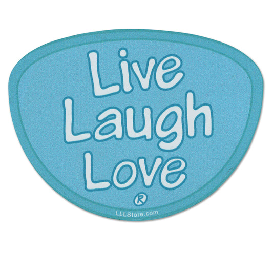 Live Laugh Love® Decorative Message Magnet - White on Blue
