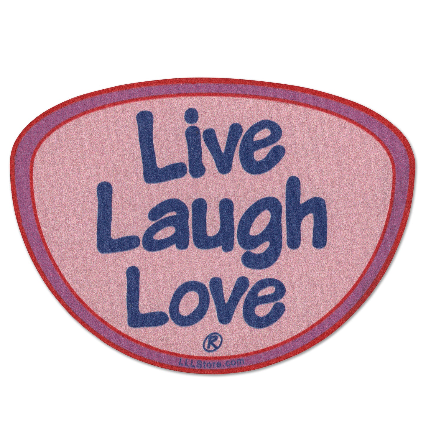 Live Laugh Love® Decorative Message Magnet - Blue on Pink