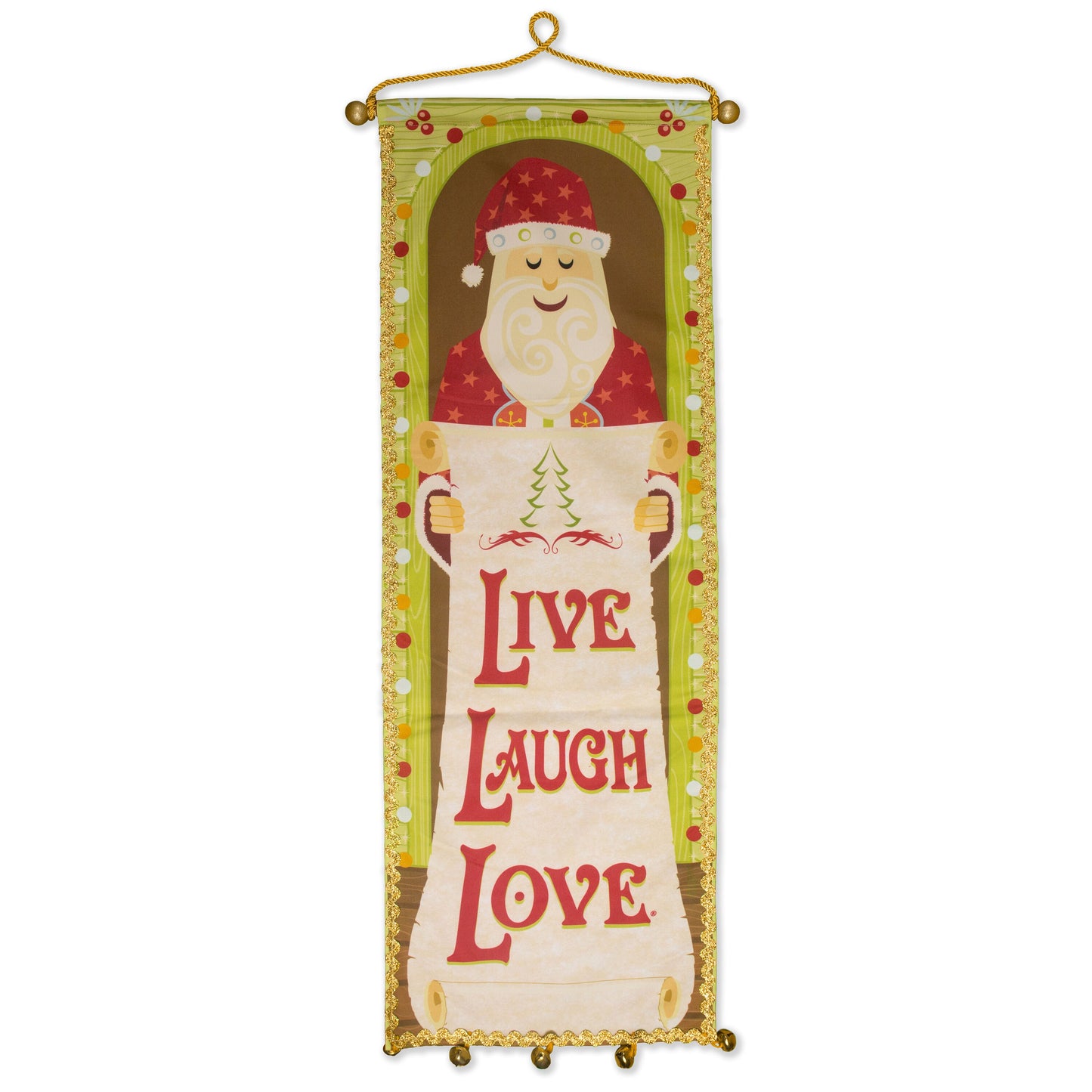 Live Laugh Love Santa’s Christmas Wish List for You Wall Door Tapestry