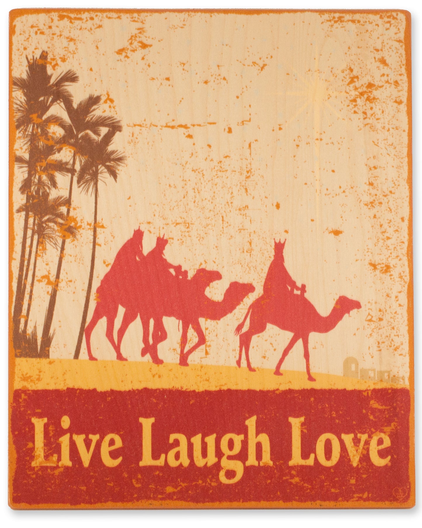 Three Kings of Christmas Vintage Wood Wall Sign Plaque by Live Laugh Love®